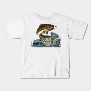 Largemouth Bass Jumping Kids T-Shirt